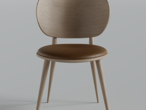 wooden table and chair pack 3D Model