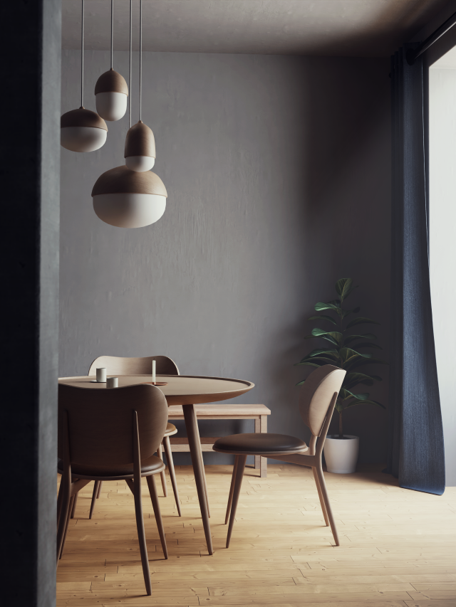 wooden table and chair pack 3D Model .c4d .max .obj .3ds .fbx .stl .blend 
