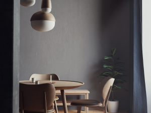 wooden table and chair pack 3Dモデル