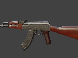 high fidelity low poly ak 47 akm variant 3D Model