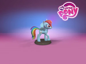 Rainbow Dashlittle ponymagic 3D Print Model
