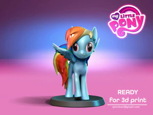 Rainbow Dashlittle ponymagic 3D Print Model