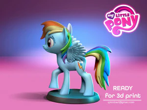 Rainbow Dashlittle ponymagic 3D Print Model