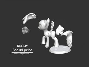 Rainbow Dashlittle ponymagic 3D Print Model