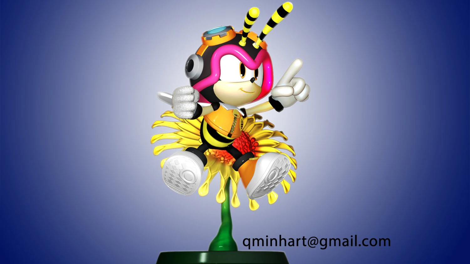 Charmy Bee 3D print model 3D Print Model .c4d .max .obj .3ds .fbx .stl .blend 
