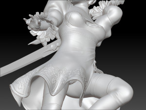 2b - Nier Automata Fanart Statue 3D print 3D print model Modello di stampa 3D