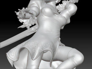 2b - Nier Automata Fanart Statue 3D print 3D print model 3D Print Model