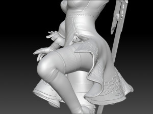 2b - Nier Automata Fanart Statue 3D print 3D print model Modello di stampa 3D