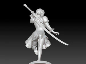 2b - Nier Automata Fanart Statue 3D print 3D print model 3D Print Model