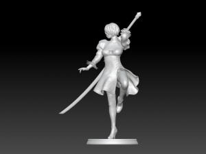 2b - Nier Automata Fanart Statue 3D print 3D print model Modello di stampa 3D