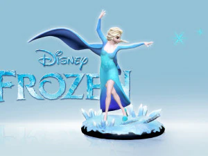 Elsa - Model cetak 3D seni Penggemar Beku Model Cetak 3D