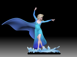 Elsa - Frozen Fan art 3D print model Modelo de Impressão 3D