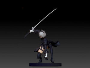YoRHa 2B 3D Printing Figurine Modello di stampa 3D