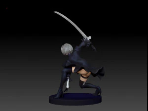 YoRHa 2B 3D Printing Figurine 3D Print Model