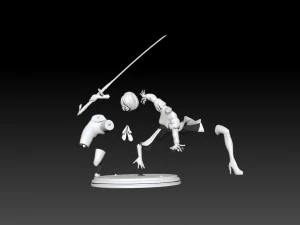 YoRHa 2B 3D Printing Figurine 3D Print Model