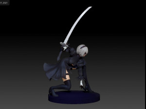 YoRHa 2B 3D Printing Figurine Modello di stampa 3D