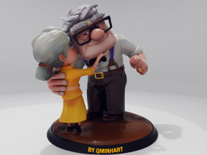 Carl and Ellie 3D print model 3D-printmodel