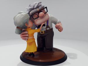 Carl and Ellie 3D print model Model Cetak 3D