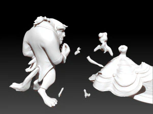 The Beauty and The Beast stl printing 3D Print Model