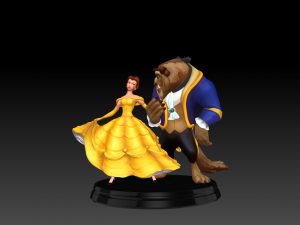 The Beauty and The Beast stl printing 3D 프린트 모델