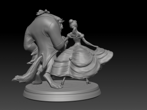The Beauty and The Beast stl printing 3D 프린트 모델