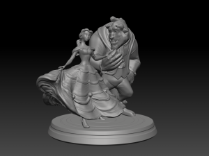 The Beauty and The Beast stl printing 3D 프린트 모델