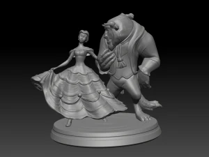 The Beauty and The Beast stl printing 3D Print Model