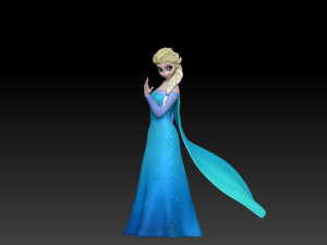 Elsa - Frozen Fan art 3D print model 3D Print Model