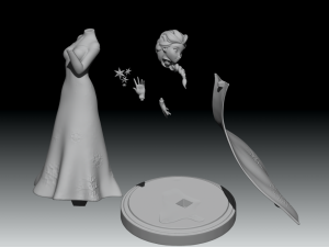Elsa - Frozen Fan art 3D print model 3D Print Model