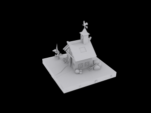 Barn Low Poly 3D 모델