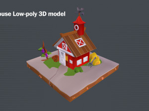 Barn Low Poly 3D Model