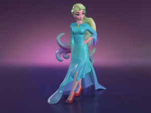 Elsa - Frozen Fan art 3D print model 3D Print Model
