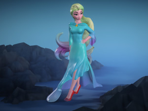 Elsa - Frozen Fan art 3D print model 3D Print Model