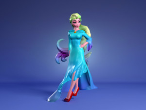 Elsa - Frozen Fan art 3D print model 3D Print Model