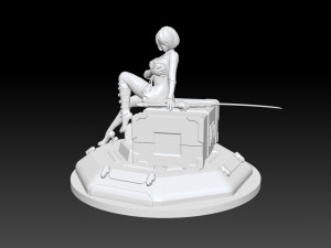 2b - Nier Automata Fanart Statue 3D print Modèles 3D en vedette