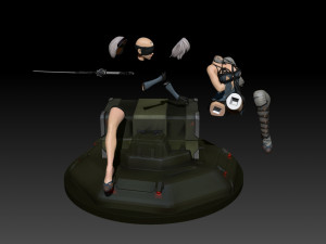 2b - Nier Automata Fanart Statue 3D print Modèles 3D en vedette