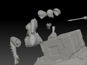 2b - Nier Automata Fanart Statue 3D print Modèles 3D en vedette