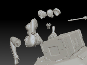 2b - Nier Automata Fanart Statue 3D print Modèles 3D en vedette