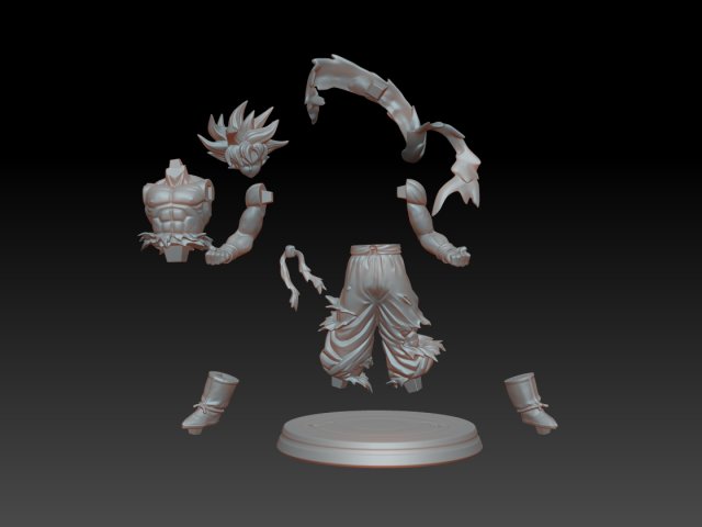 Goku Dragon Ball Z 3D Print Model 3D Print Model .c4d .max .obj .3ds .fbx .stl .blend 
