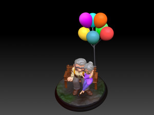 Carl and Ellie - STL FOR 3D PRINTING Model do druku 3D