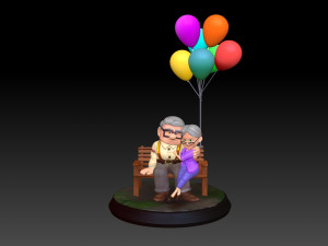 Carl and Ellie - STL FOR 3D PRINTING Model do druku 3D