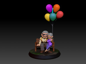 Carl and Ellie - STL FOR 3D PRINTING Model do druku 3D