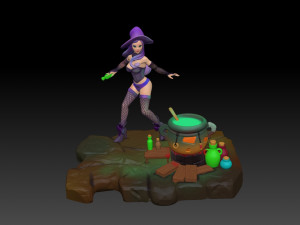 WITCH 3D PRINTABLE STL Modello di stampa 3D