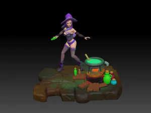 WITCH 3D PRINTABLE STL 3D Print Model