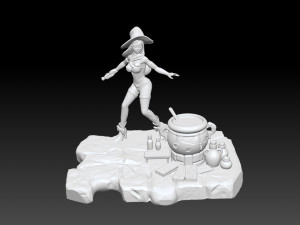 WITCH 3D PRINTABLE STL Modello di stampa 3D
