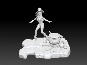 WITCH 3D PRINTABLE STL 3D Print Model
