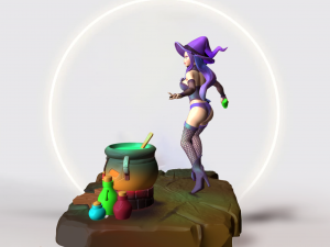 WITCH 3D PRINTABLE STL Modello di stampa 3D