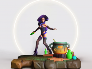 WITCH 3D PRINTABLE STL Modello di stampa 3D