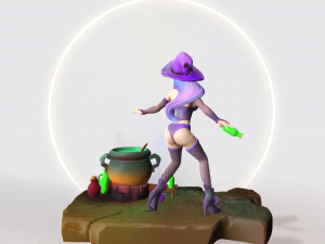 WITCH 3D PRINTABLE STL Modello di stampa 3D
