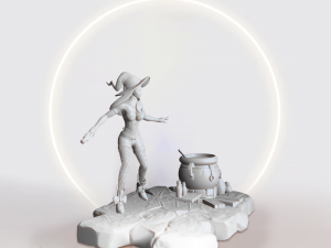 WITCH 3D PRINTABLE STL Modello di stampa 3D